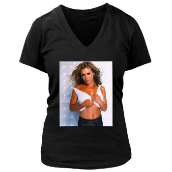 Alyssa Milano Women's Deep V-Neck TShirt