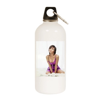 Alyssa Milano White Water Bottle With Carabiner