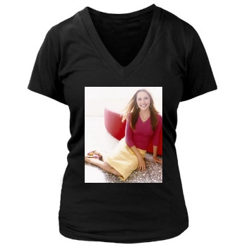 Amanda Bynes Women's Deep V-Neck TShirt