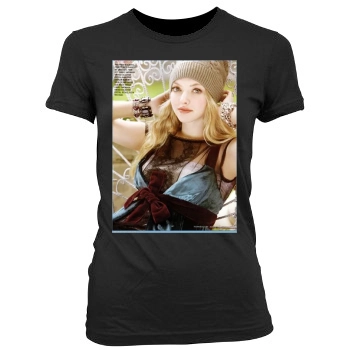 Amanda Seyfried Women's Junior Cut Crewneck T-Shirt