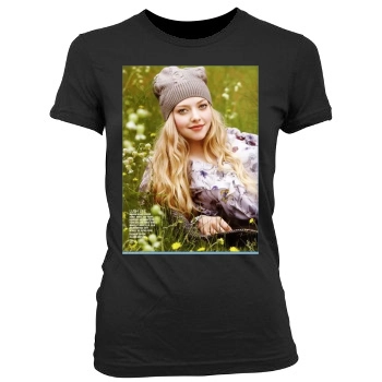 Amanda Seyfried Women's Junior Cut Crewneck T-Shirt