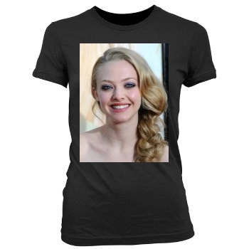 Amanda Seyfried Women's Junior Cut Crewneck T-Shirt