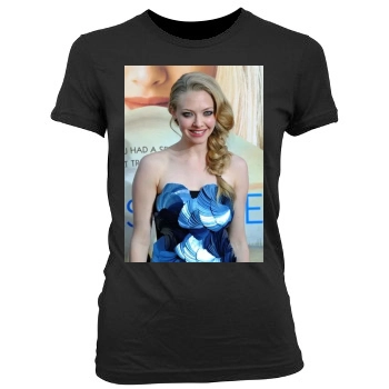 Amanda Seyfried Women's Junior Cut Crewneck T-Shirt