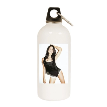 Amber Heard White Water Bottle With Carabiner