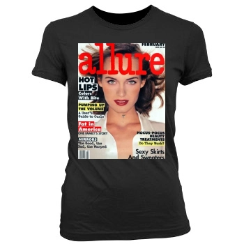 Amber Valletta Women's Junior Cut Crewneck T-Shirt