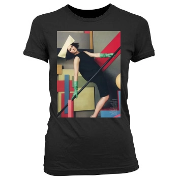 Amber Valletta Women's Junior Cut Crewneck T-Shirt