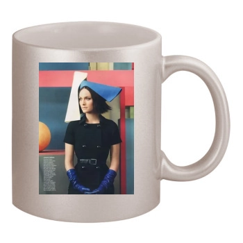 Amber Valletta 11oz Metallic Silver Mug