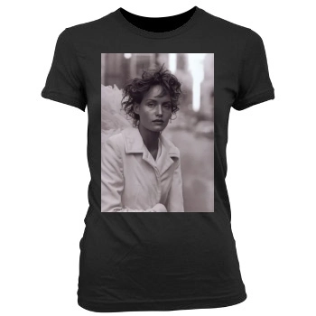 Amber Valletta Women's Junior Cut Crewneck T-Shirt