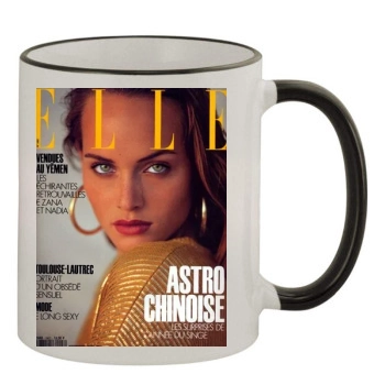 Amber Valletta 11oz Colored Rim & Handle Mug