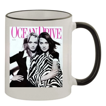 Amber Valletta 11oz Colored Rim & Handle Mug