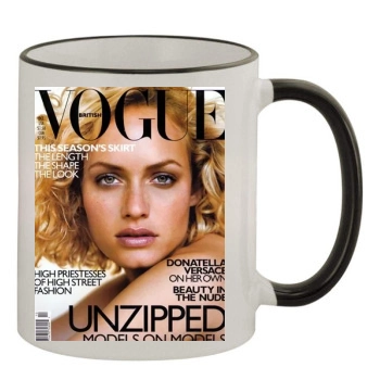 Amber Valletta 11oz Colored Rim & Handle Mug