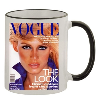 Amber Valletta 11oz Colored Rim & Handle Mug