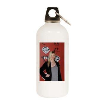 Amy Smart White Water Bottle With Carabiner