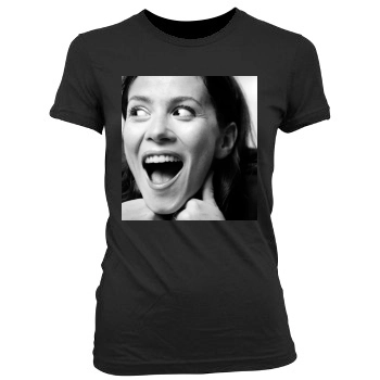 Anna Friel Women's Junior Cut Crewneck T-Shirt