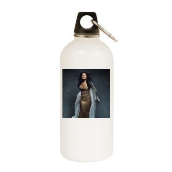 Anna Netrebko White Water Bottle With Carabiner