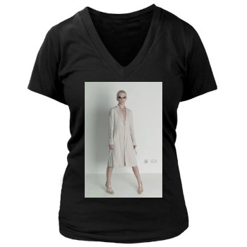 Annie Lennox Women's Deep V-Neck TShirt