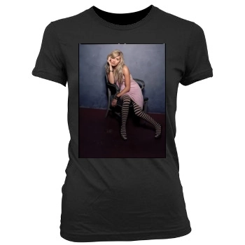 Ashley Tisdale Women's Junior Cut Crewneck T-Shirt