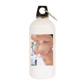 Fuko White Water Bottle With Carabiner