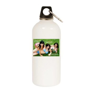 Fuko White Water Bottle With Carabiner