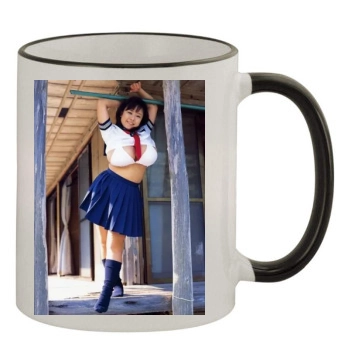 Fuko 11oz Colored Rim & Handle Mug