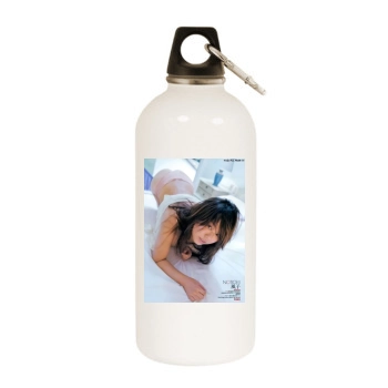 Fuko White Water Bottle With Carabiner