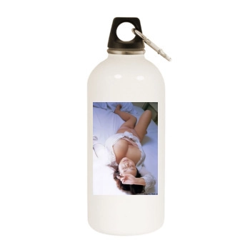 Fuko White Water Bottle With Carabiner