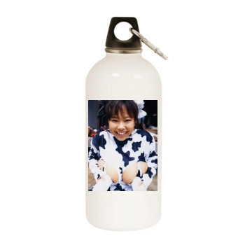 Fuko White Water Bottle With Carabiner