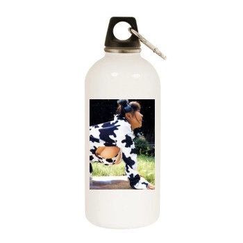 Fuko White Water Bottle With Carabiner