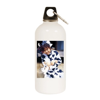 Fuko White Water Bottle With Carabiner