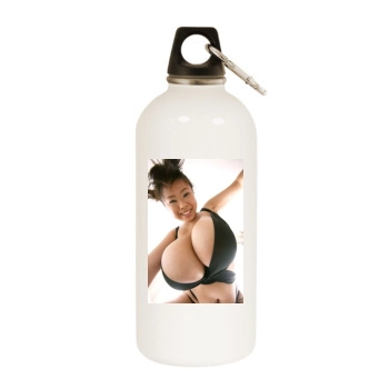 Fuko White Water Bottle With Carabiner