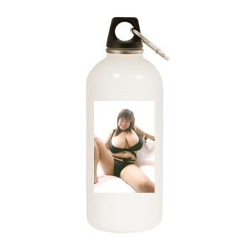 Fuko White Water Bottle With Carabiner