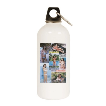 Fuko White Water Bottle With Carabiner