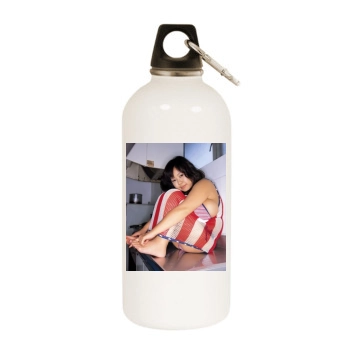 Fuko White Water Bottle With Carabiner