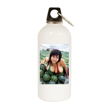 Fuko White Water Bottle With Carabiner