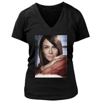 Elizabeth Hurley Women's Deep V-Neck TShirt