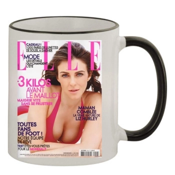 Elizabeth Hurley 11oz Colored Rim & Handle Mug