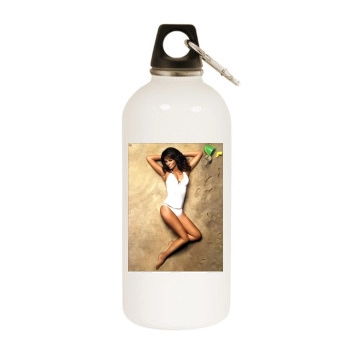 Elizabeth Hurley White Water Bottle With Carabiner