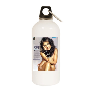 Elizabeth Hurley White Water Bottle With Carabiner