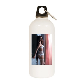 Fernanda Tavares White Water Bottle With Carabiner