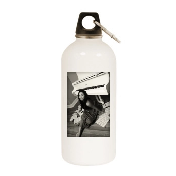 Fiona Apple White Water Bottle With Carabiner