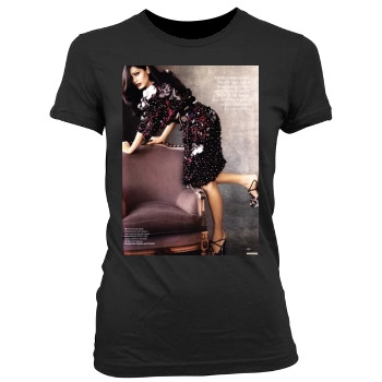 Freida Pinto Women's Junior Cut Crewneck T-Shirt