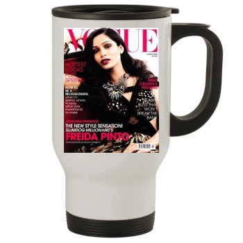 Freida Pinto Stainless Steel Travel Mug