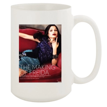 Freida Pinto 15oz White Mug