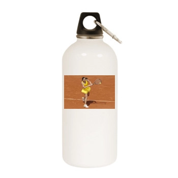 Jelena Jankovic White Water Bottle With Carabiner