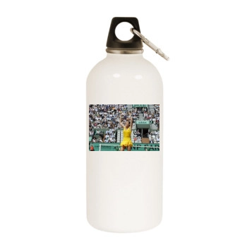 Jelena Jankovic White Water Bottle With Carabiner