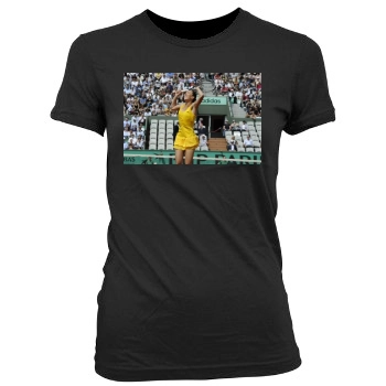 Jelena Jankovic Women's Junior Cut Crewneck T-Shirt