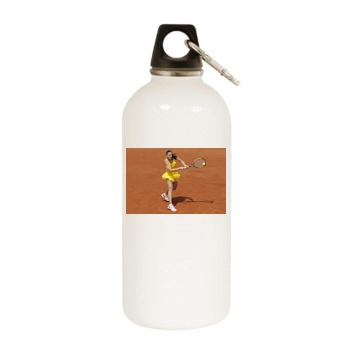 Jelena Jankovic White Water Bottle With Carabiner