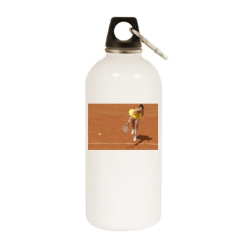 Jelena Jankovic White Water Bottle With Carabiner