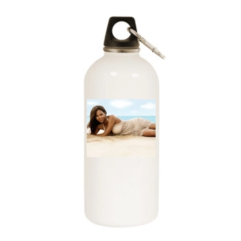 Halle Berry White Water Bottle With Carabiner