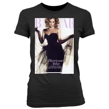 Harpers Bazaar Women's Junior Cut Crewneck T-Shirt